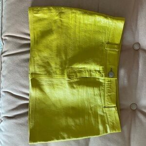 Mini micro leather skirt